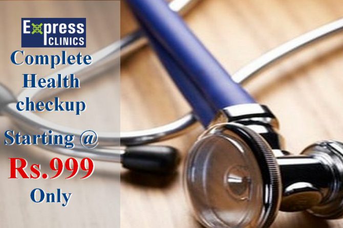 Complete Health check up cost starting @ Rs.999 Only